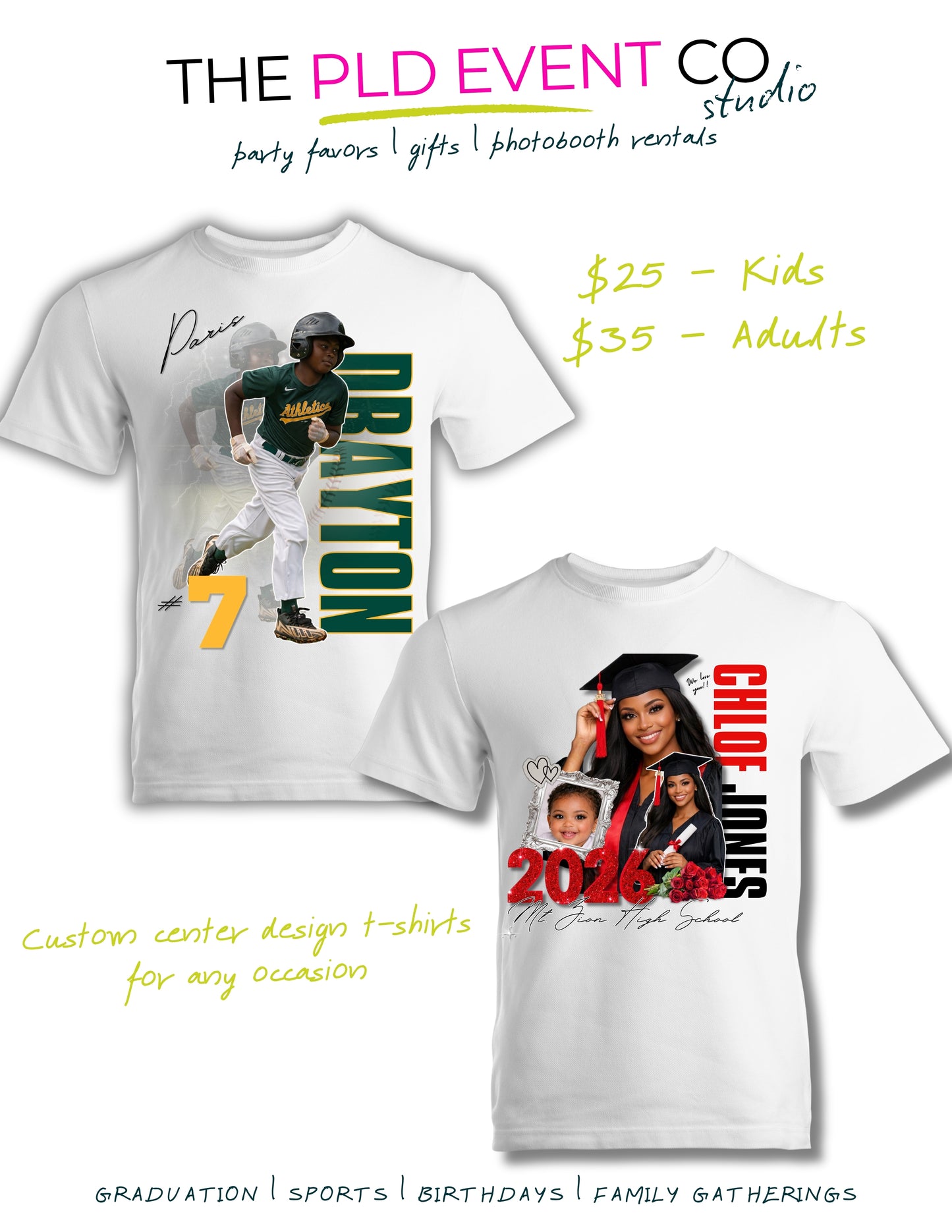 Personalized Party Shirts | Custom Event T-Shirts (Kids & Adults)